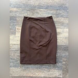 Dark brown pencil skirt